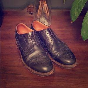 J. Crew Brouged Wingtip in Black- 11.5